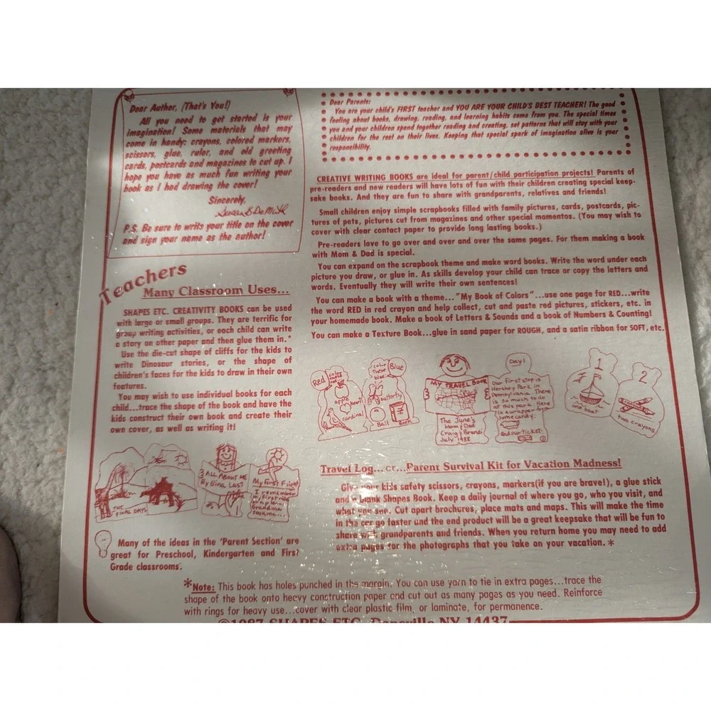 1987 Vintage Creative Writing Activity Book . Create‎ Your Book Lot Of 2
